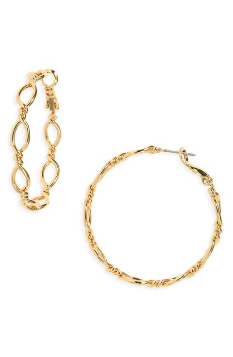 Twisted Figure 8 Hoop Earrings