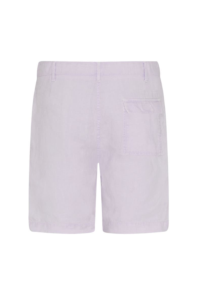 Men Mineral Dye Linen Bermuda Shorts, Alternate, color, Dawn Pink
