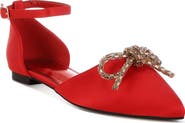 Rag & Co Simina Embellished Ankle Tie Flat