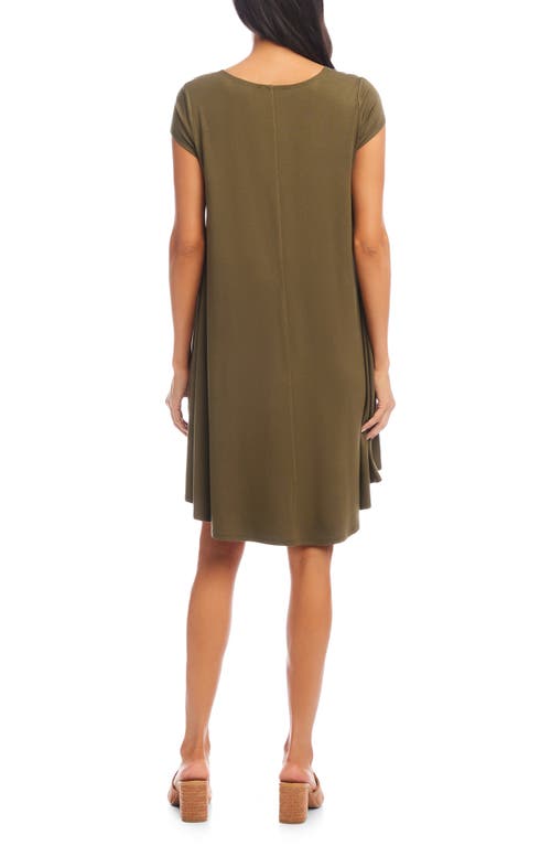 Karen Kane Maggie Cap Sleeve Trapeze Dress In Sage