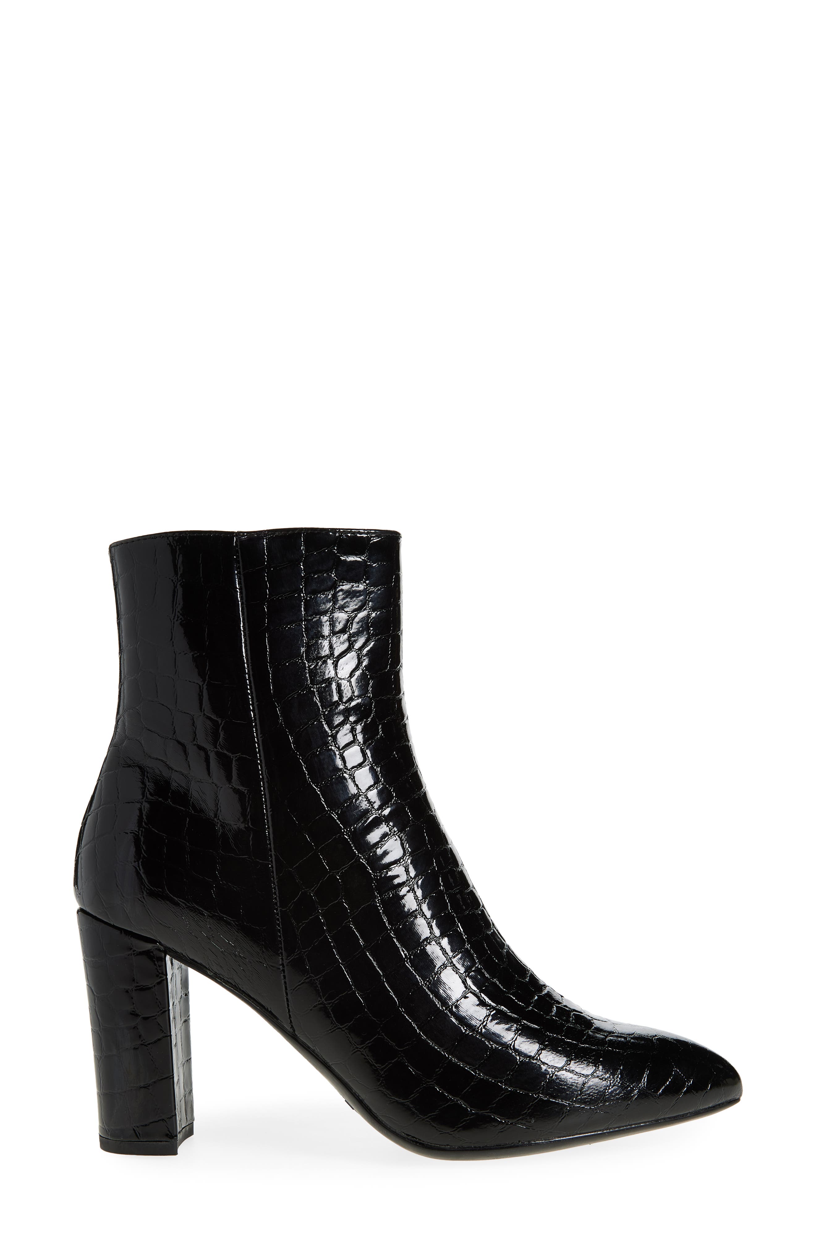 TOP GUY SHOES Martha Croc Embossed Bootie, Alternate, color, 