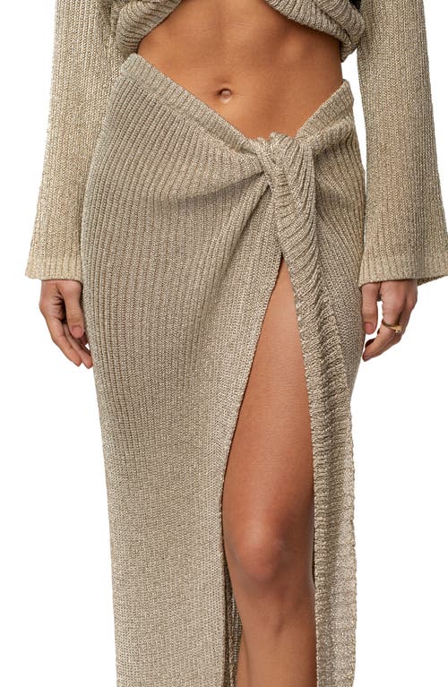 Jluxlabel Sunlit Twist Sarong Maxi Skirt In Gray