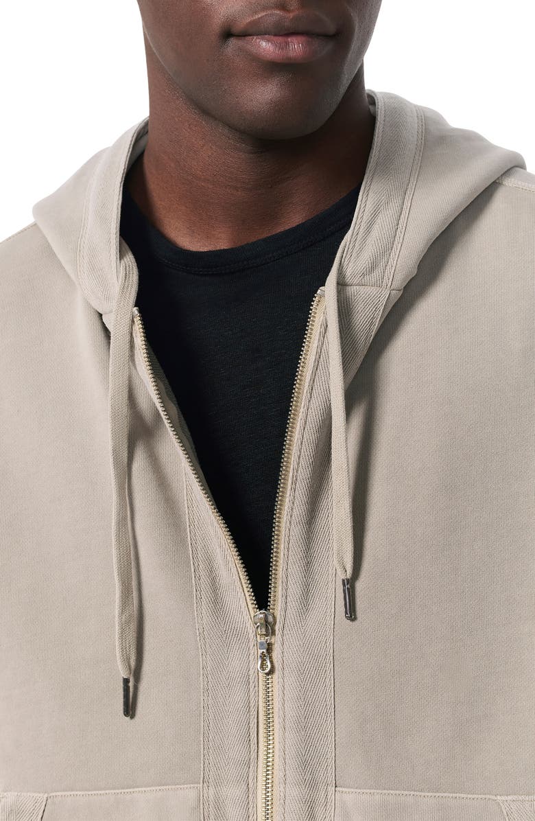 rag & bone Carlin Taped Hoodie, Alternate, color, Stone