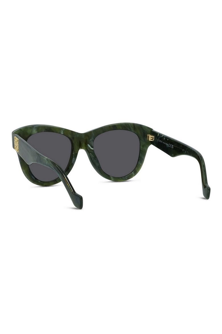 Anagram Round Sunglasses, Alternate, color, SHINY DARK GREEN / SMOKE