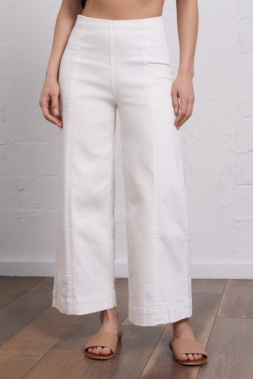 Franne Golde Wide Leg Cropped High Rise Stretch Denim Jeans