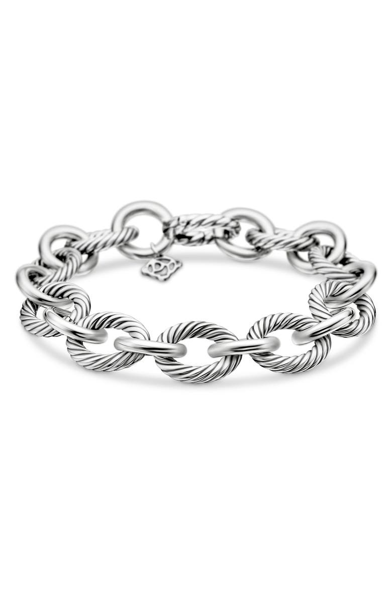 Oval Link Chain Bracelet, Main, color, SILVER