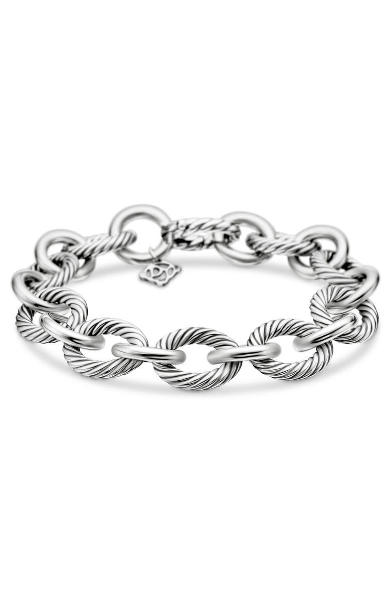 David Yurman Oval Link Chain Bracelet, Main, color, Silver