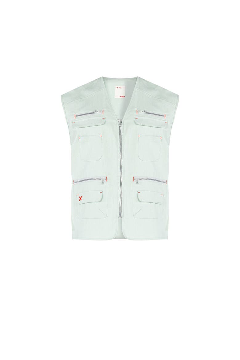 Linen Blend Free Heaven Vest With Pocket, Alternate, color, Light Green
