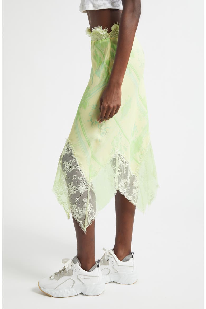 Asymmetric Crepe Midi Skirt, Alternate, color, LEMON PICNIC