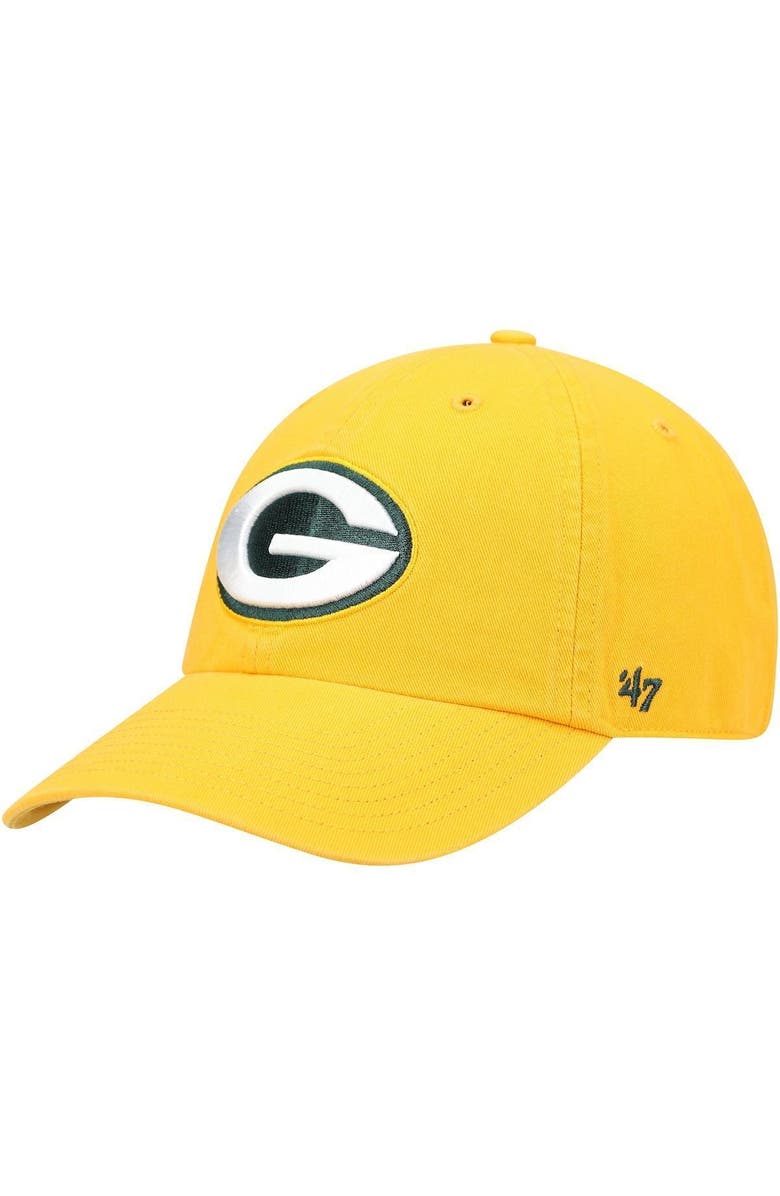 '47 Men's '47 Gold Green Bay Packers Secondary Clean Up Adjustable Hat, Main, color, Gold