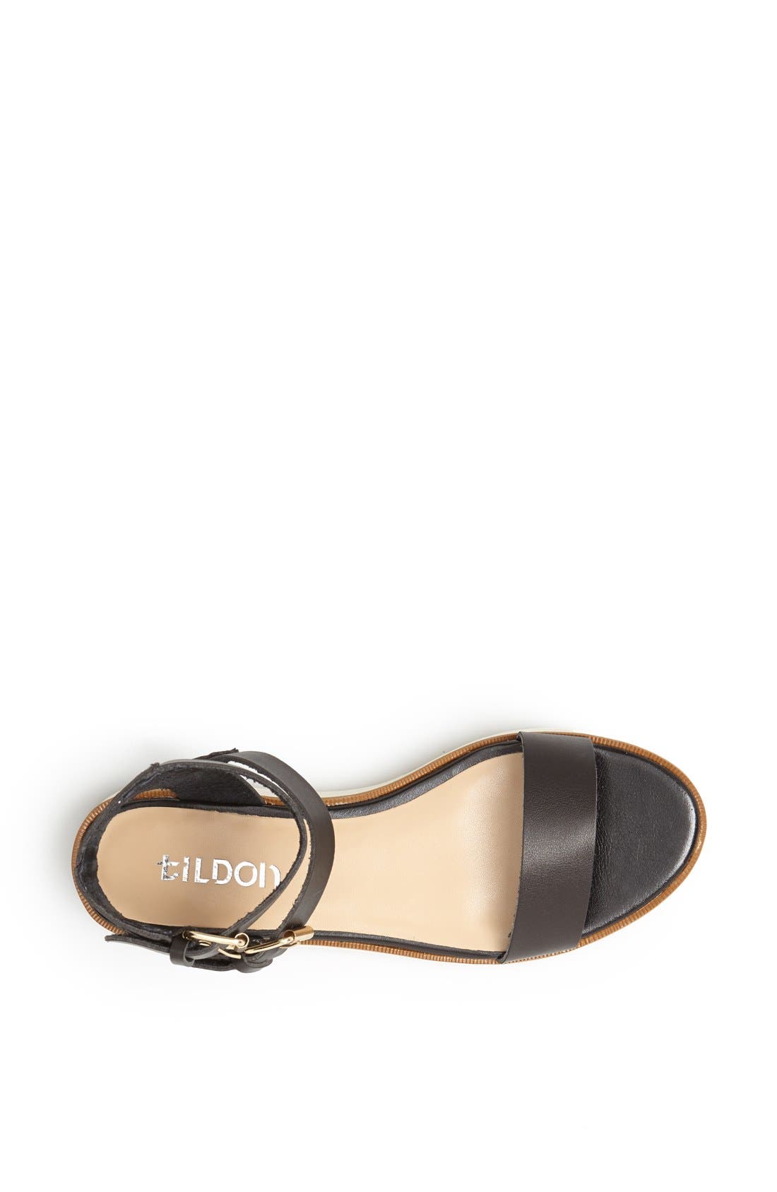 'Manda' Platform Ankle Strap Sandal, Alternate, color, BLACK