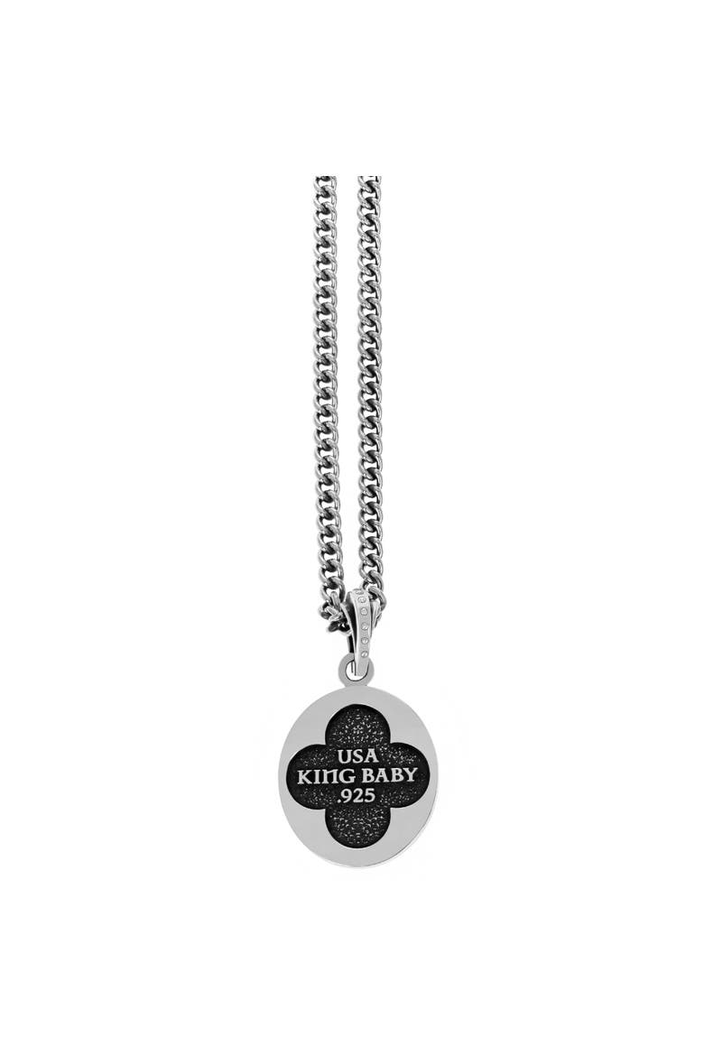 Saint Christopher Pendant with Gold Tone Alloy, Alternate, color, Silver