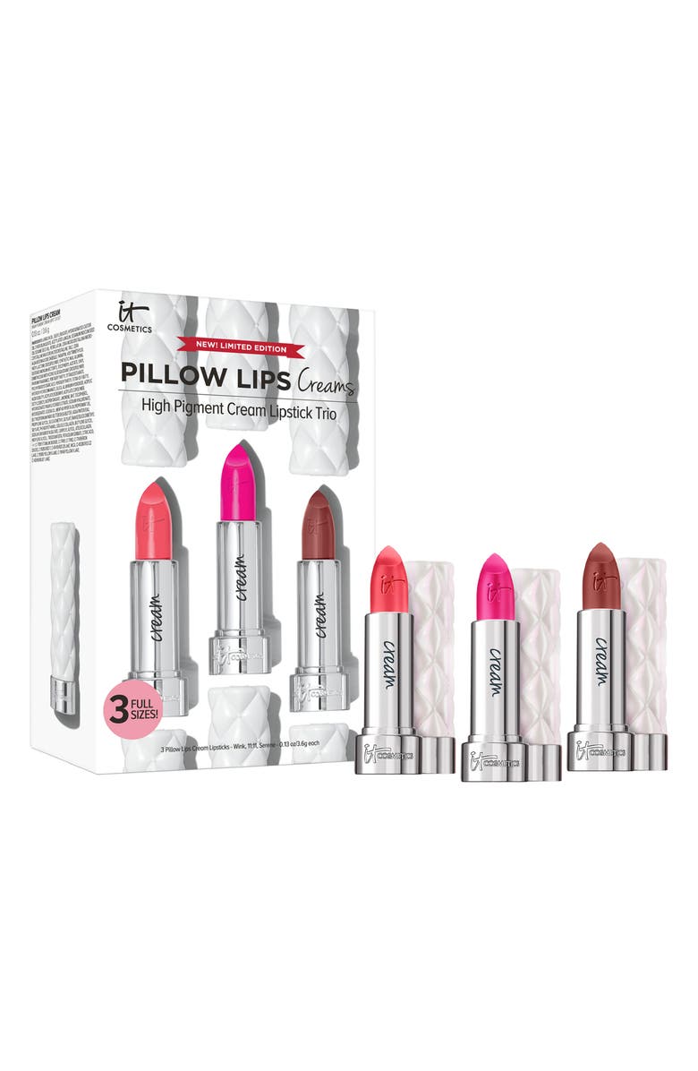 IT Cosmetics Pillow Lips Cream Lipstick Trio (Limited Edition) $72 Value, Main, color, 