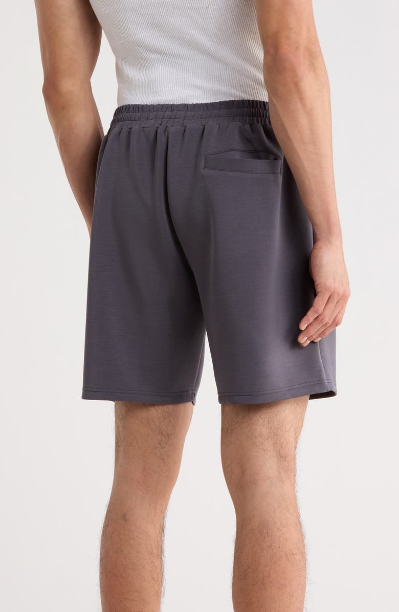 FLEECE FACTORY Suede Scuba Shorts, Alternate, color, Steel