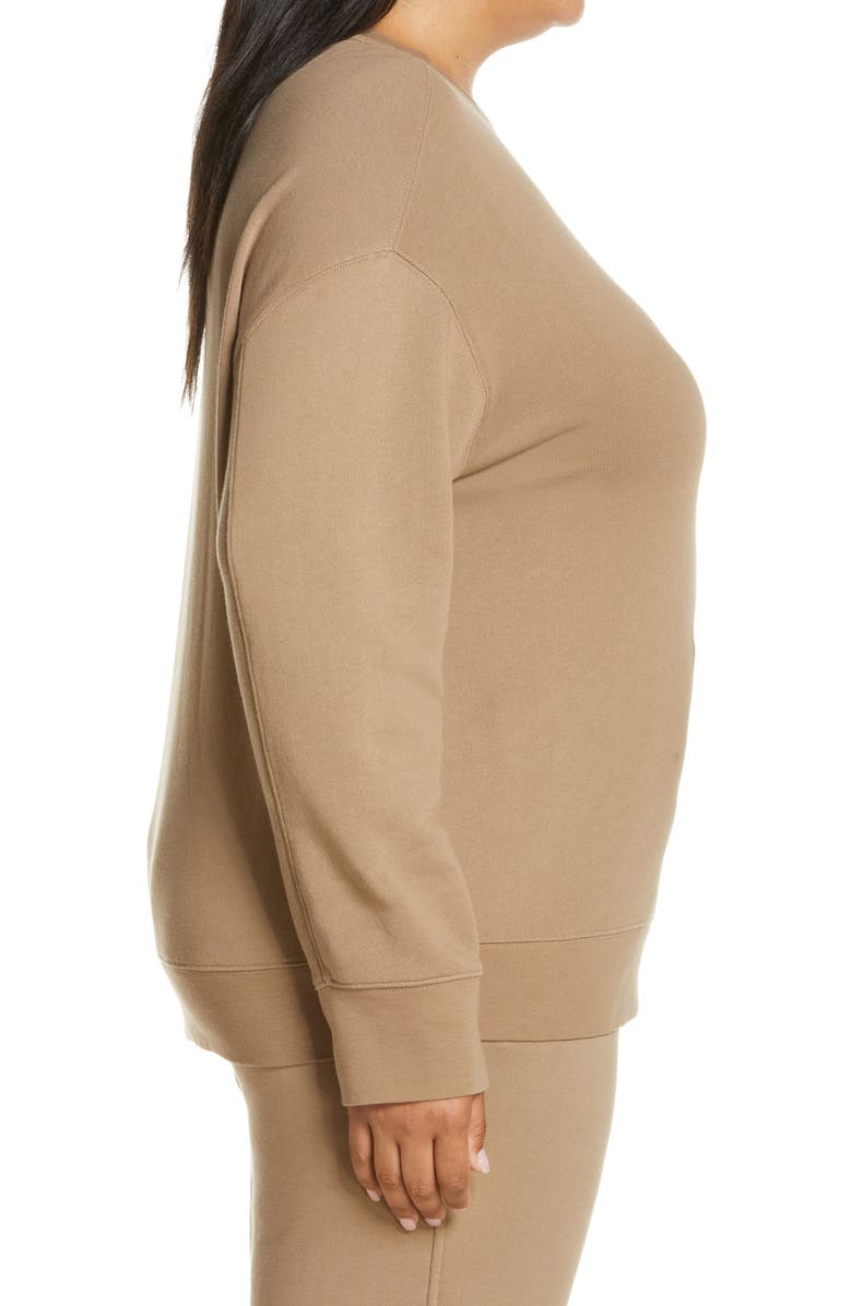 Vince Essential Relaxed Sweatshirt, Alternate, color, Dark Wheat