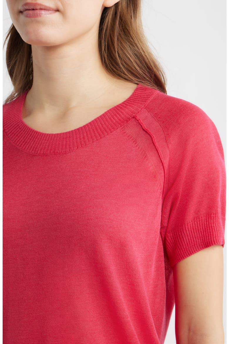 Short Sleeve Knit Shirt, Alternate, color, BRIGHT ROSE