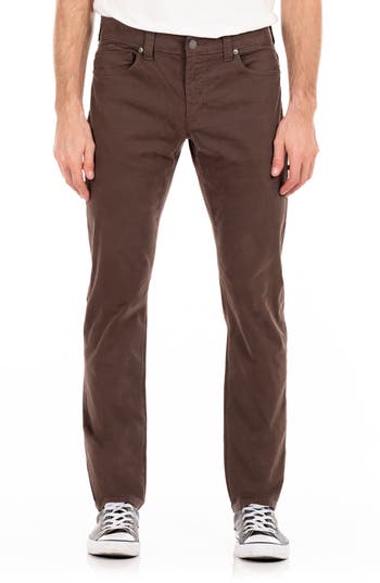 Shop Fidelity Denim Jimmy Slim Straight Leg Twill Pants In Chestnut