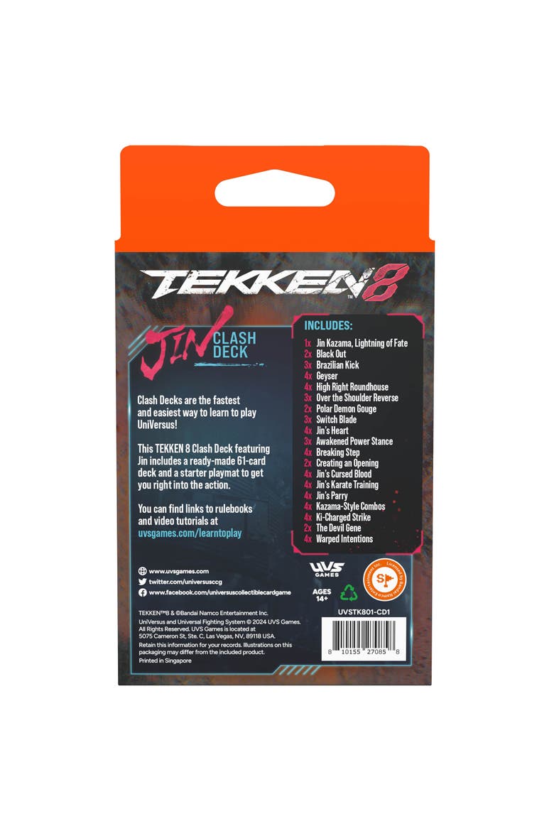 Tekken 8 Clash Deck Jin Card Game, Alternate, color, Multicolored