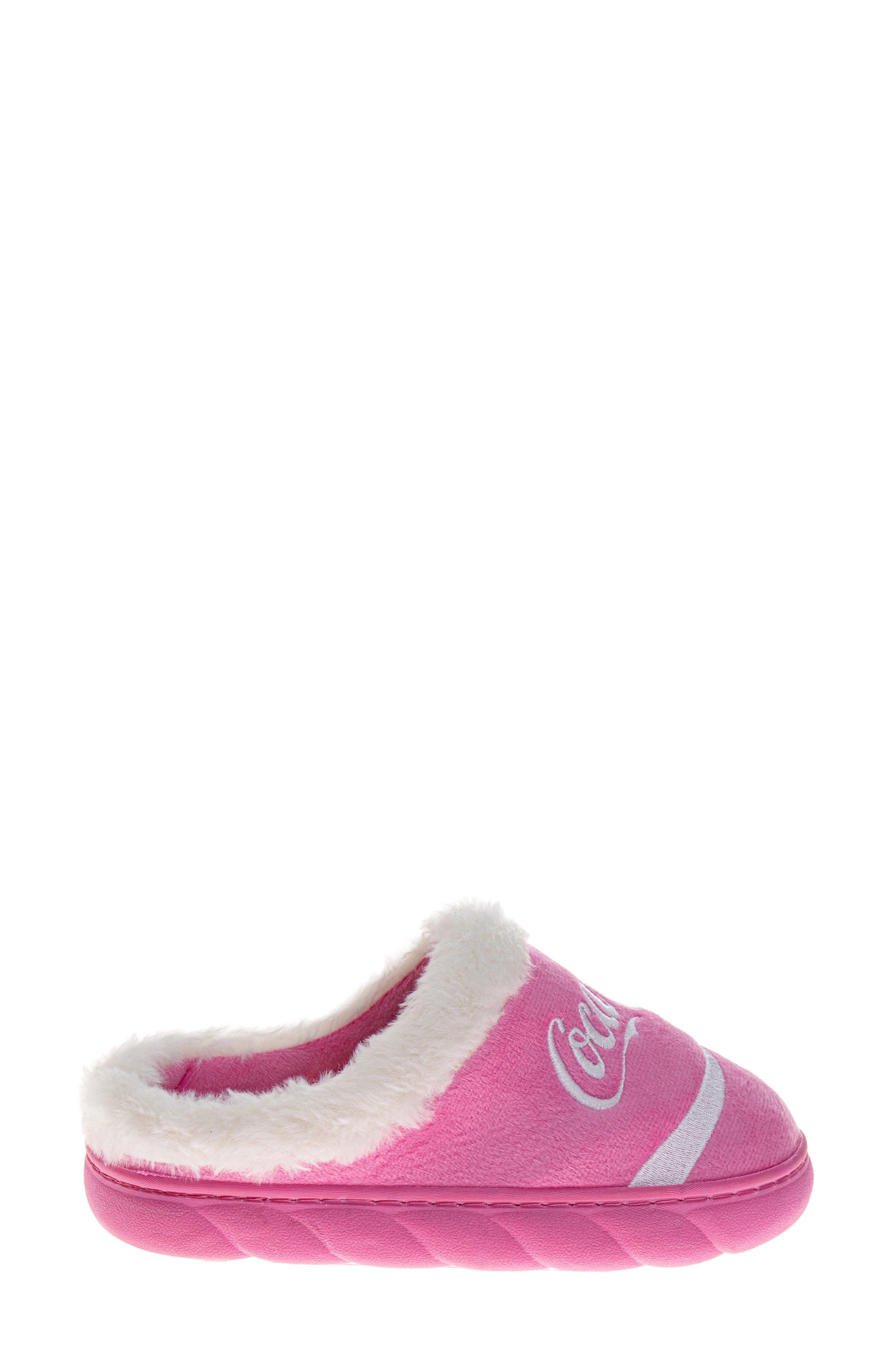 JOSMO Coca-Cola<sup>®</sup> Faux Fur Trim Slipper, Alternate, color, Pink