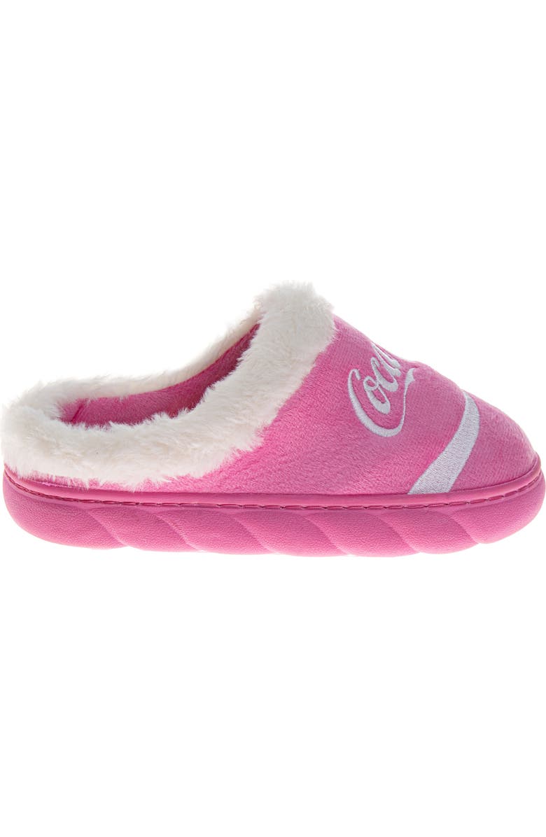 JOSMO Coca-Cola<sup>®</sup> Faux Fur Trim Slipper, Alternate, color, Pink