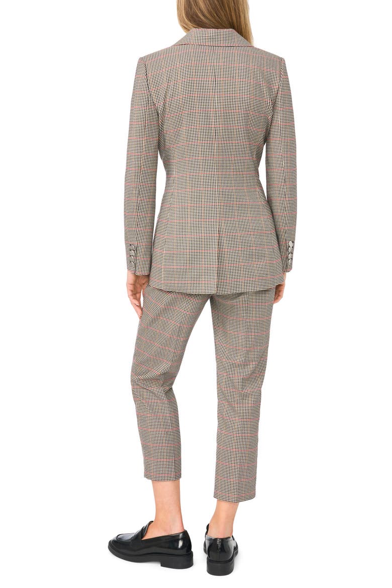 Print Single Button Blazer, Alternate, color, RICH BLACK/BEIGE