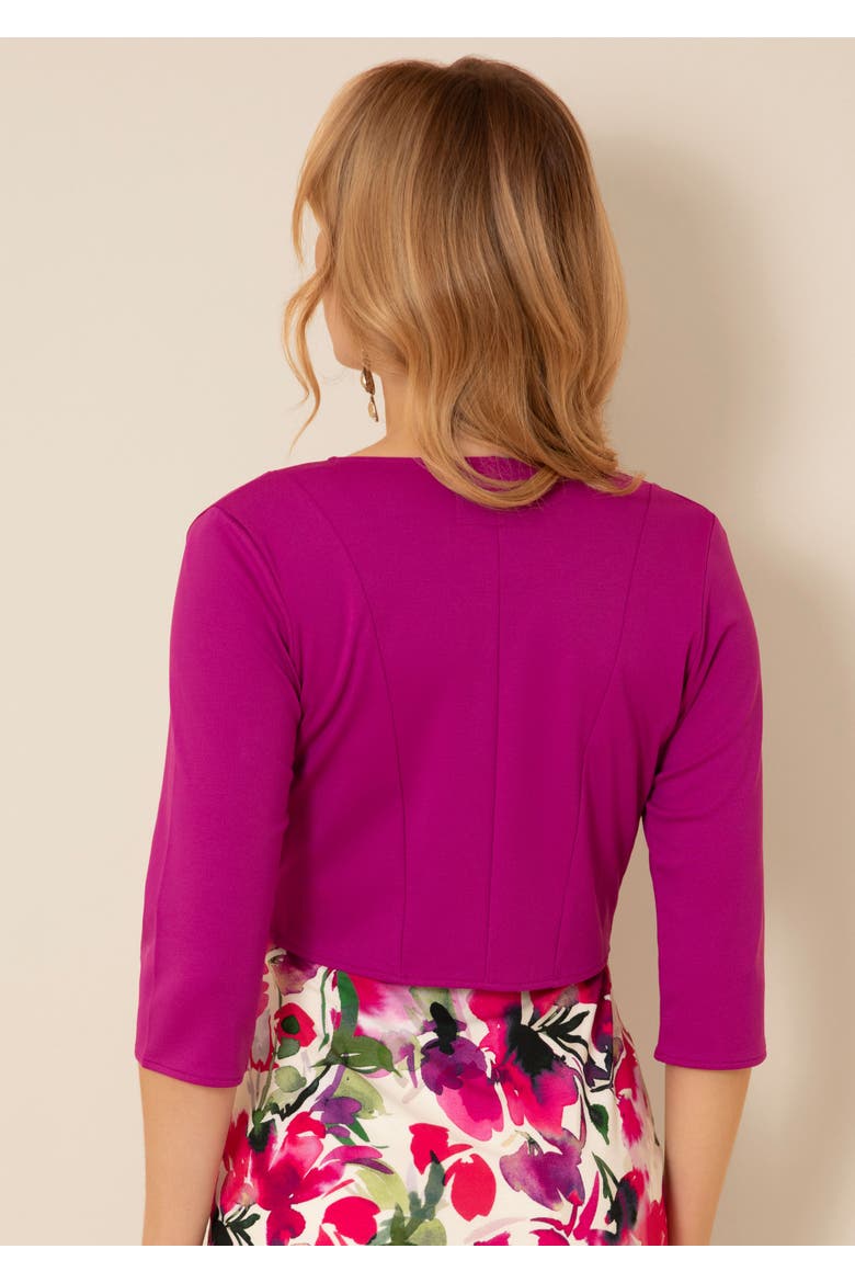 Freya Cropped Bolero Jacket, Alternate, color, Fuchsia Pink