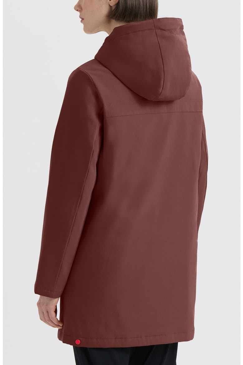 Billie Hooded Raincoat, Alternate, color, RUST