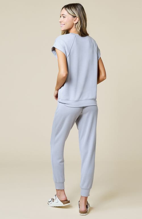 Softies Athleisure Puredream Short Raglan Crew Neck Jogger Set In Grey
