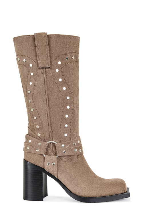 Azalea Wang Cirilla Studded Boot In Brown