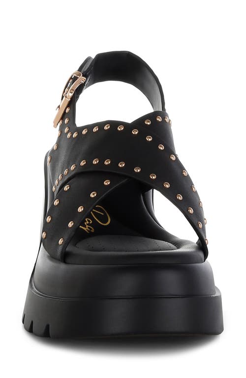 London Rag Nambo Lug Sole Sandal In Black