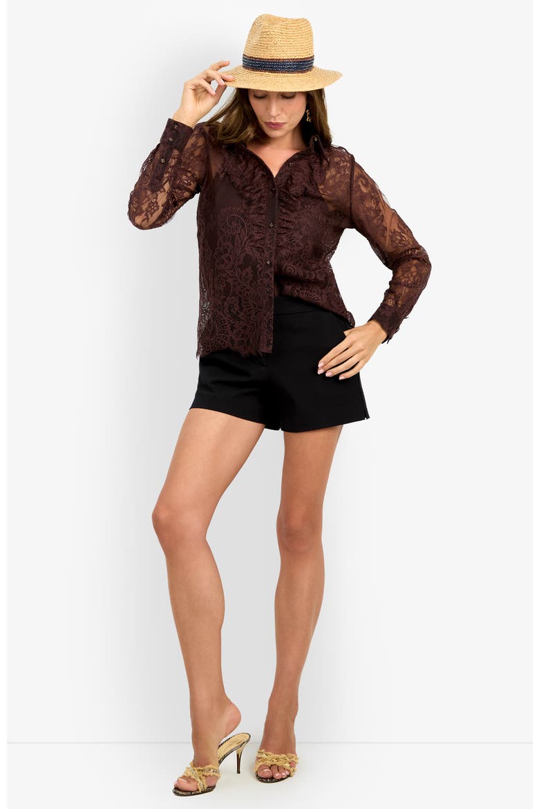 Cassiah Top, Alternate, color, Cioccolato