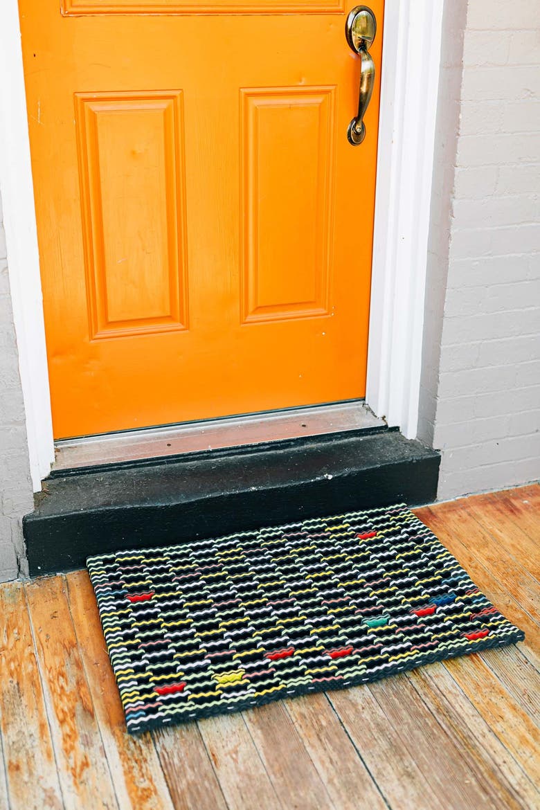 Upcycled Flip-Flop Mat, Alternate, color, Multi