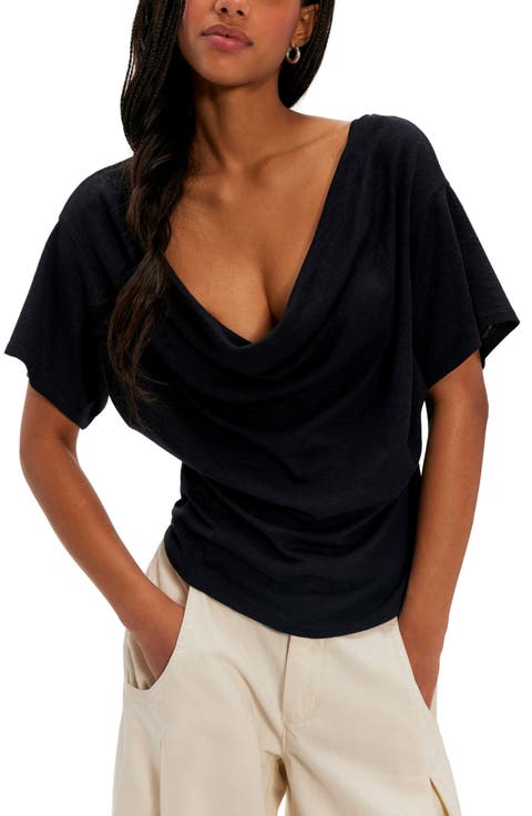 Waterfall Cowl Neck Top