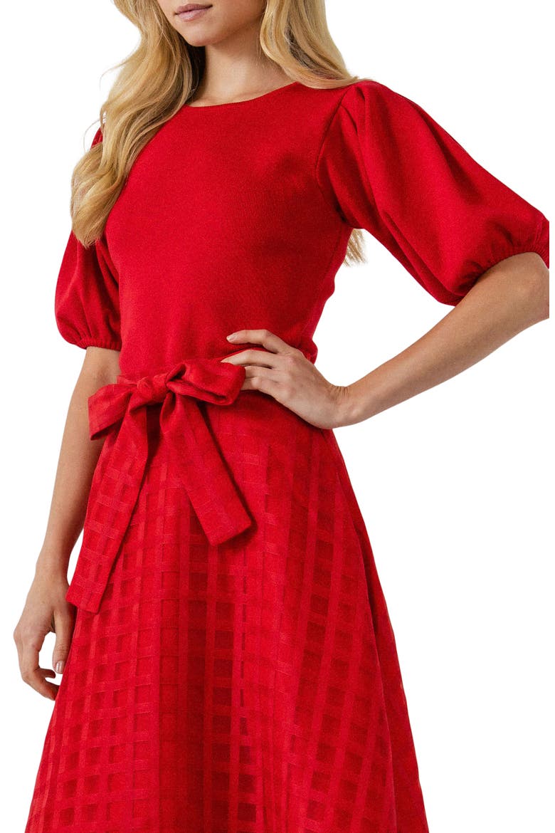Short Sleeve Sweater Top, Alternate, color, RED