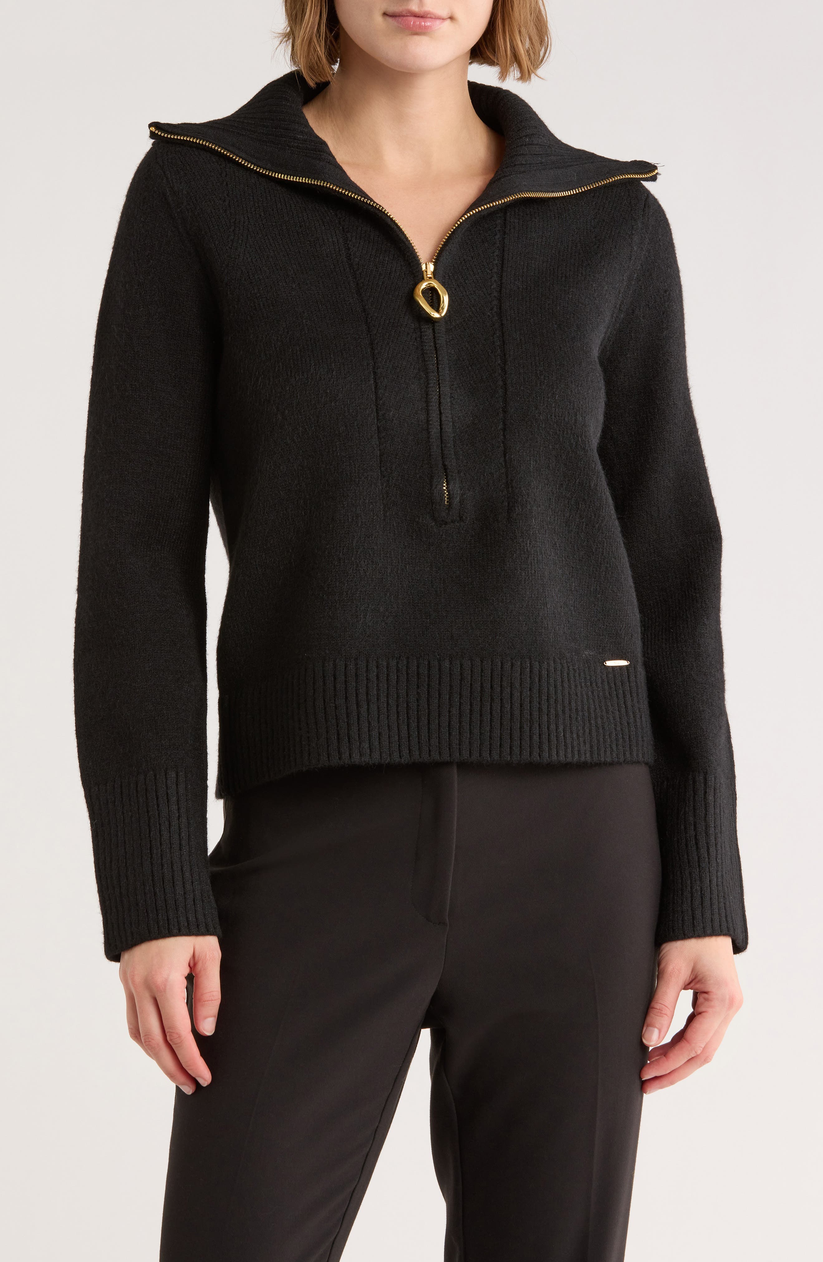 ELIE ELIE TAHARI Half Zip Sweater