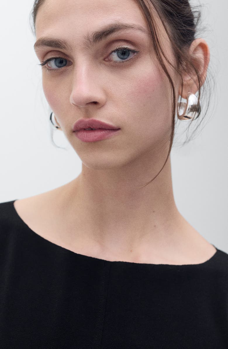 MANGO Bateau Neck Sleeveless Maxi Dress, Alternate, color, Black