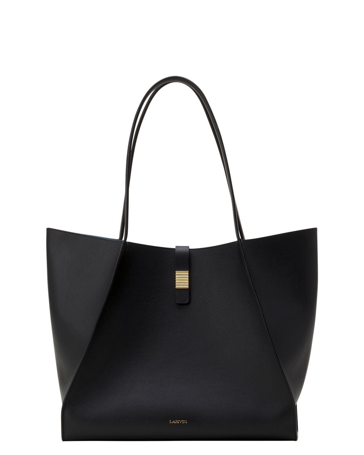 Lanvin Concerto Arpège Leather Tote Bag, Main, color, Black