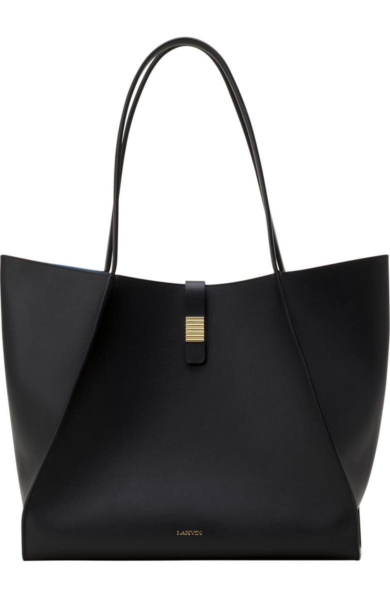 Lanvin Concerto Arpège Leather Tote Bag, Main, color, Black
