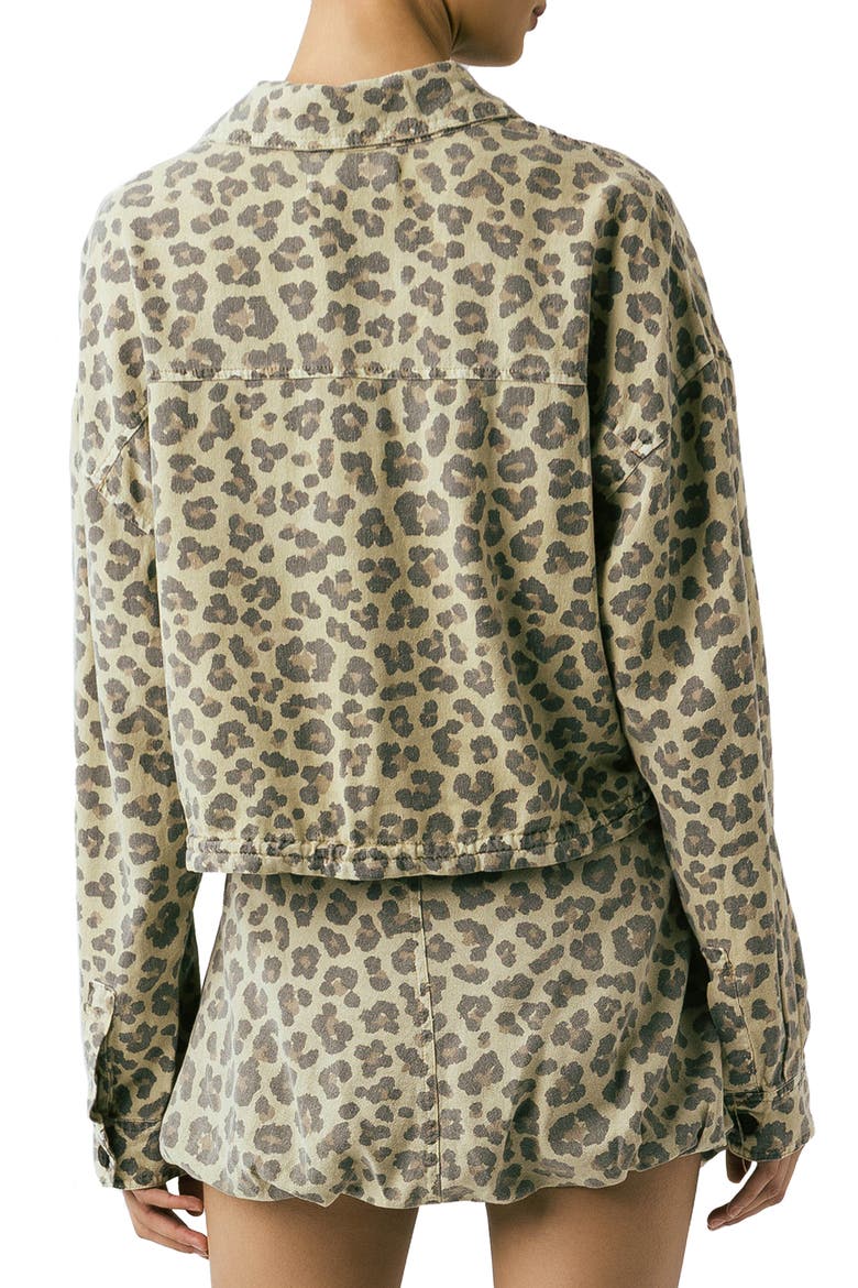 Boxy Leopard Print Button-Up Shirt, Alternate, color, WILD STORY