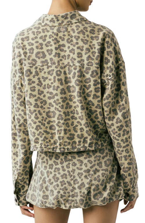 Blanknyc Boxy Leopard Print Button-up Shirt