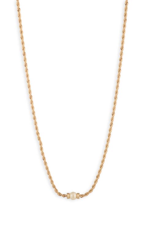 Rope Chain Imitation Pearl Necklace