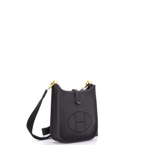 Pre-owned Hermes Hermes Evelyne Bag Gen Iii Clemence Tpm In Black
