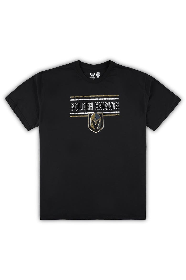 Men's Black/Gold Vegas Golden Knights Big & Tall T-Shirt & Pajama Pants Sleep Set, Alternate, color, Black
