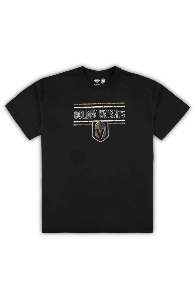 PROFILE Men's Black/Gold Vegas Golden Knights Big & Tall T-Shirt & Pajama Pants Sleep Set, Alternate, color, 