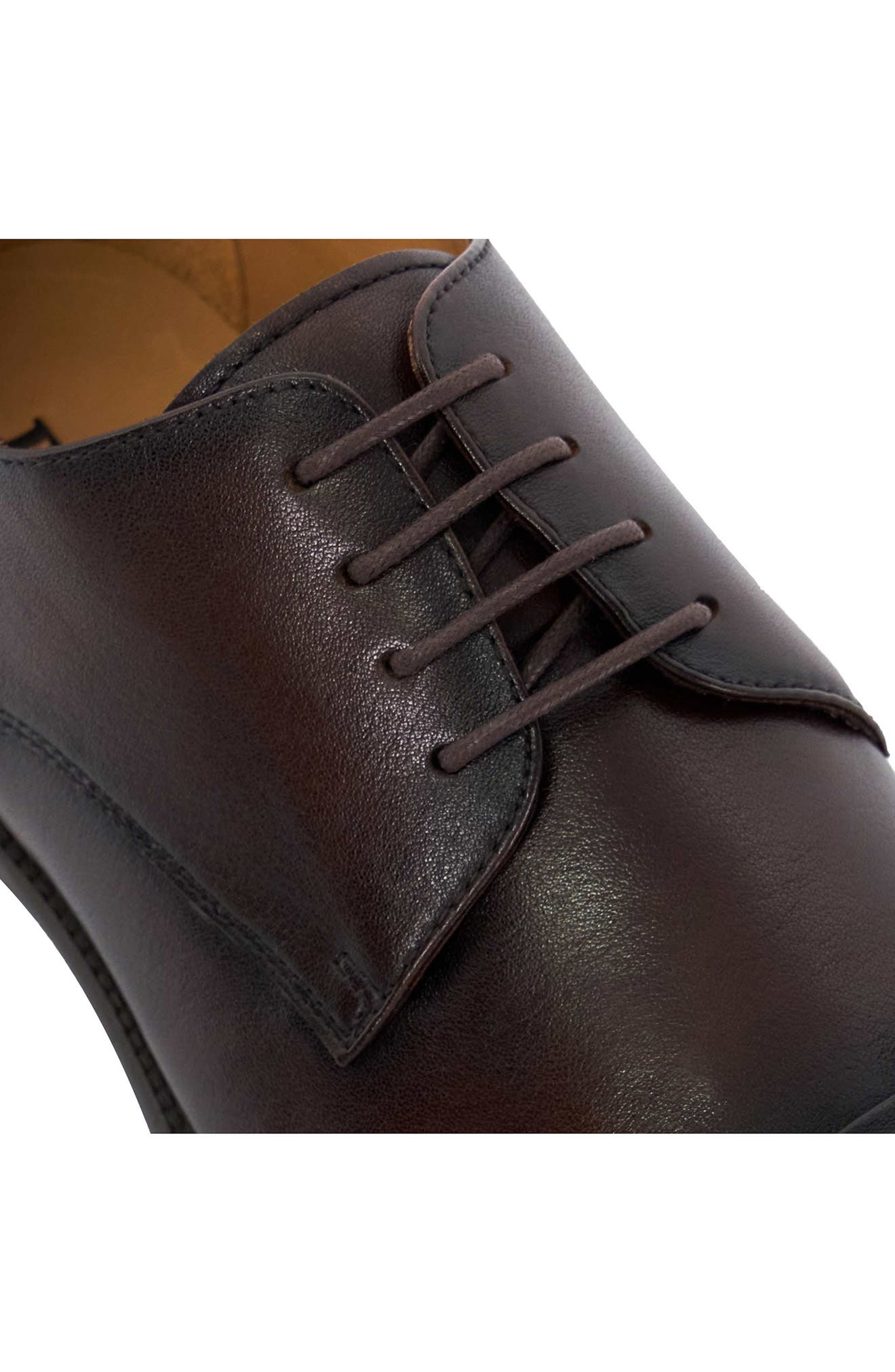 Dune London Suffix Plain Toe Oxford, Alternate, color, Brown