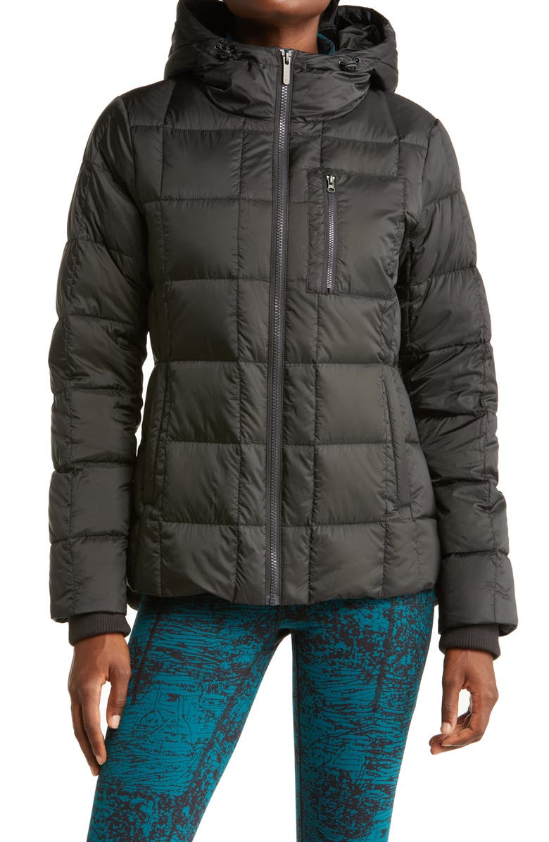 Zella Responsible Down Hooded Jacket, Alternate, color, 