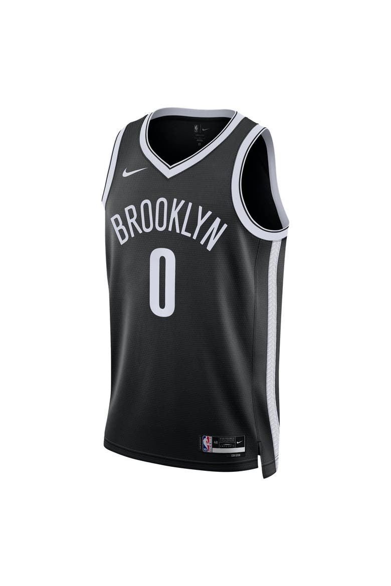 Unisex Nike Mikel Brown Jr. Black Brooklyn Nets Swingman Jersey - Icon Edition, Alternate, color, Black