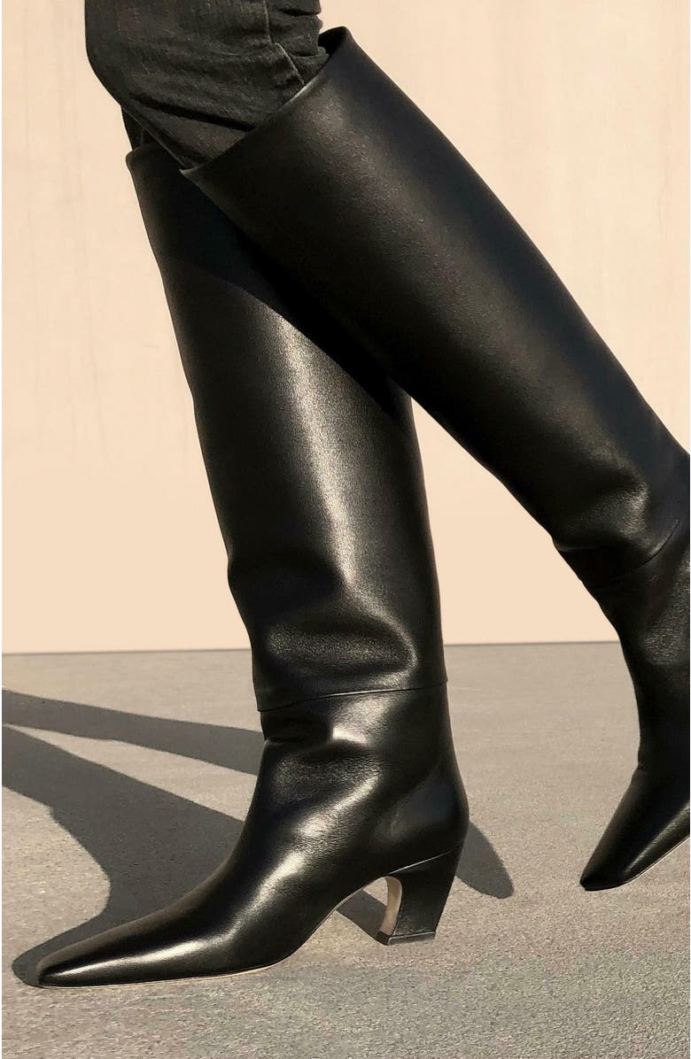 Neil J. Rodgers Meg Knee Boot, Alternate, color, Black Nappa