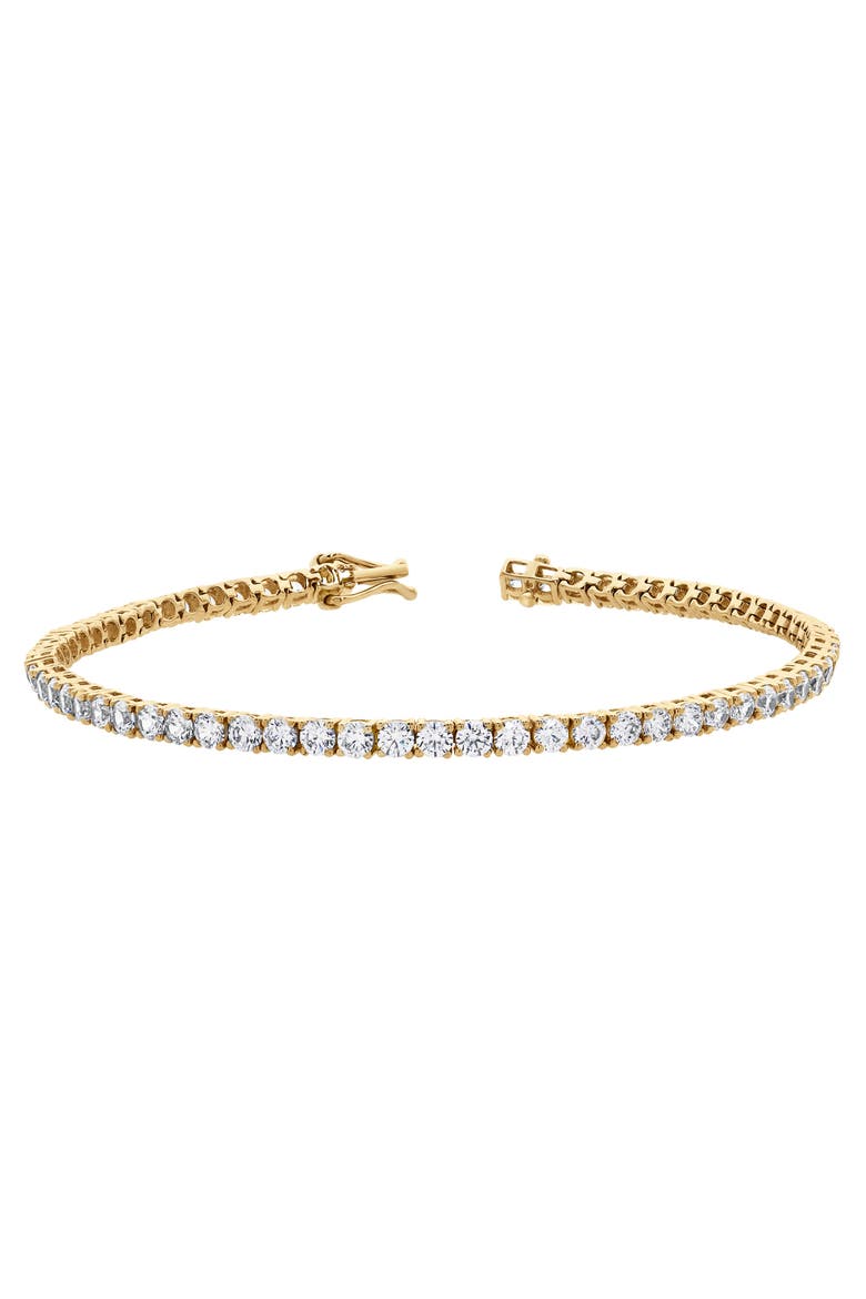 Evelia 5 Ct 10K Gold Lab Grown Tennis Bracelet, Main, color, 10K Yellow Gold