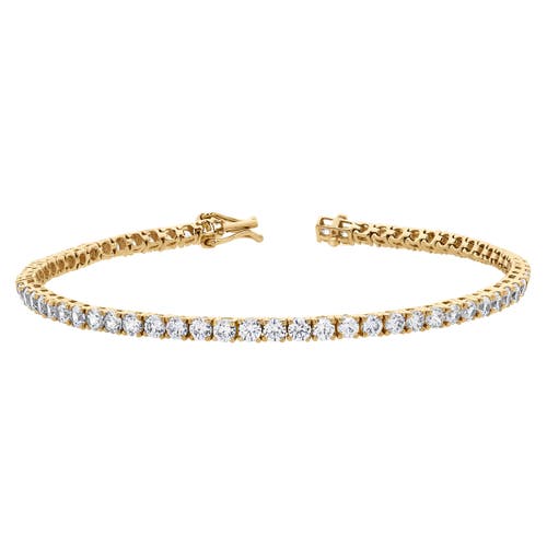 LuvMyJewelry Evelia 5 Ct 10K Gold Lab Grown Tennis Bracelet in 10K Yellow Gold at Nordstrom, Size 7